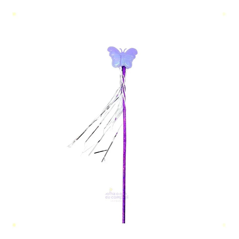 Fantasia infantil rosa fada bailarina asas+saia+tiara com led promo