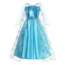 Vestido Princesa Fantasia Frozen Aniversario Luxo + Acessorios