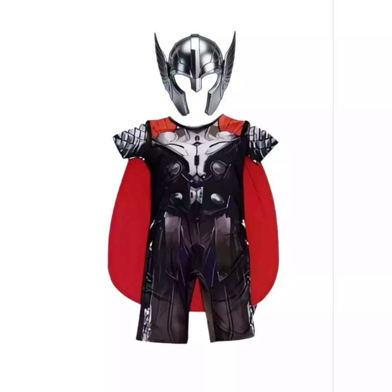 Fantasia Infantil Roupa Thor duas Máscara e martelo