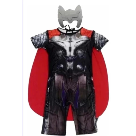 Fantasia Infantil Roupa Thor duas Máscara e martelo