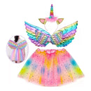 Kit Fantasia Infantil De Unicornio/Asa+Saia+Tiara